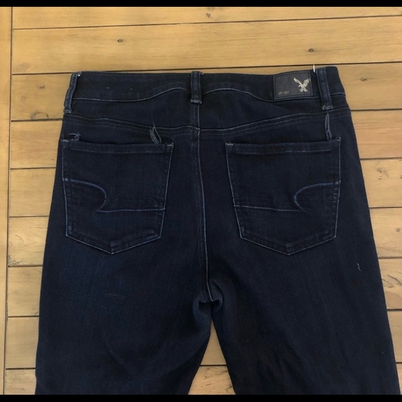 High Rise Jegging Dark Wash Raw Hem - Picture 2 of 3